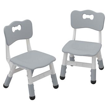 2 Pack Adjustable Kid Kitchen Chairs Indoor 3 Level Adjustable Suitable for Boy Girl