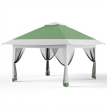 Pop-Up Gazebo 12x12, Canopy Tent with Mosquito Netting, One Push Setup for Patio with Sand Bags