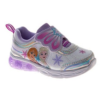 Disney Frozen Sneakers for Girls Glitter Comfortable Adjustable Strap (Kids)
