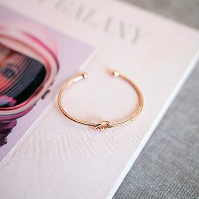 Eternal Love Knot Adjustable Gold Bangle