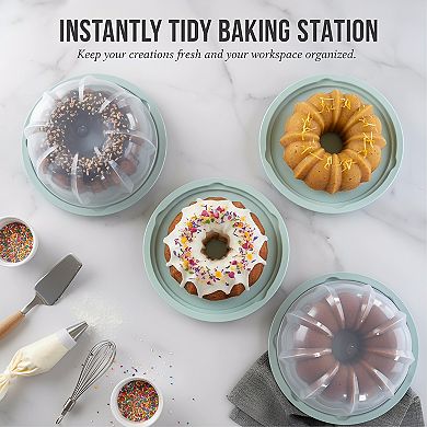 Translucent Bundt Cake Keeper, Airtight Container for Storage Transport