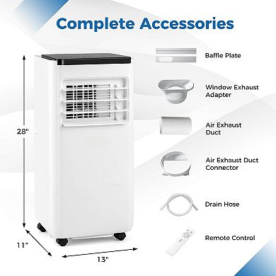 10000 BTU Portable Air Conditioner With Remote for Rooms Up to 350 Sq Ft