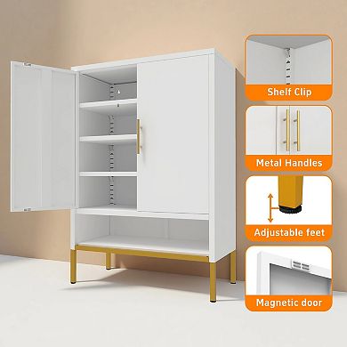Slim 5-Tier Shoe Cabinet with Adjustable Shelves, Narrow Storage for Entryway Bedroom