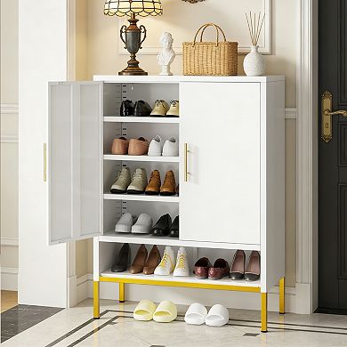 Slim 5-Tier Shoe Cabinet with Adjustable Shelves, Narrow Storage for Entryway Bedroom
