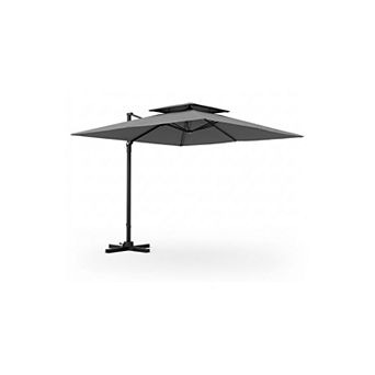 Cantilever Patio Umbrella 9.5 Ft with 360 Rotation and Double Top