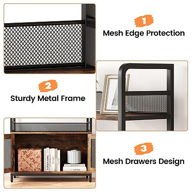 87" Tall 4-Tier Bookshelf for Bedroom Sturdy Storage Organizer
