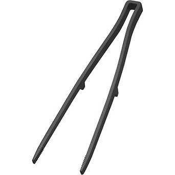 Black Silicone Kitchen Tweezer, Heat-Resistant Non-Stick Cooking Utensil