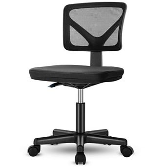 YIORTWO Low-Back Mesh Armless Office Chair with Lumbar Support