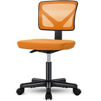 YIORTWO Low-Back Mesh Armless Office Chair with Lumbar Support