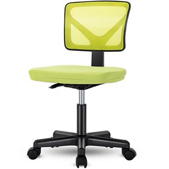 YIORTWO Low-Back Mesh Armless Office Chair with Lumbar Support
