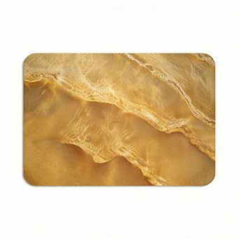 Golden Beach Wave Floor Mat, Skid-Resistant Fresh Entryway Floor Mat.