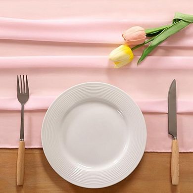 Chiffon Table Runner Sheer Boho Fabric for Wedding & Party Decor