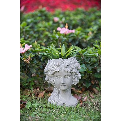 Cement Bust Wall Planter Indoor Outdoor Home Garden