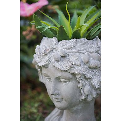 Cement Bust Wall Planter Indoor Outdoor Home Garden