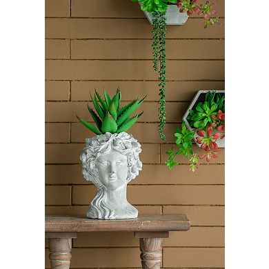 Cement Bust Wall Planter Indoor Outdoor Home Garden