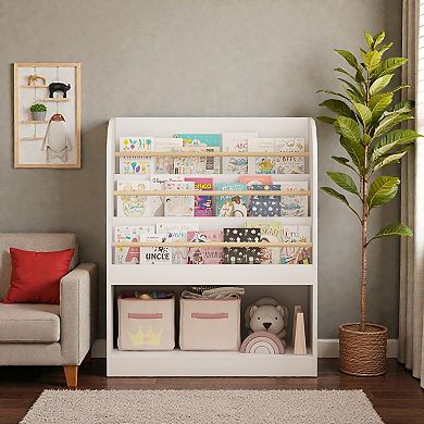 Heybly Kids Front-Facing Bookshelf, Toddler Book Display Shelf, Children’s Bookcase