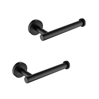 Set of 2 Metal Toilet Paper Holder Wall Mounted, Half-Open Design for Modern or Retro Bathrooms