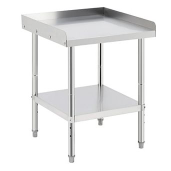 24"x24"x30" Stainless Steel Grill Stand Table Without Casters - Removable Baffle