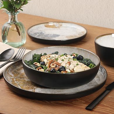 Gibson Elite Chantilly Hill 16-Piece Porcelain Dinnerware Set, Round - Multicolor Leaf