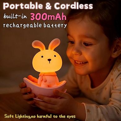 Rechargeable Bunny Night Light Soft Glow