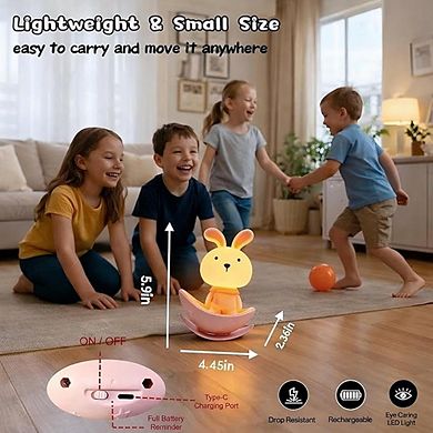Rechargeable Bunny Night Light Soft Glow
