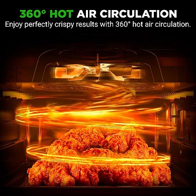 Nutrichef 6.3 QT Electric Air Fryer 12-1 Preset