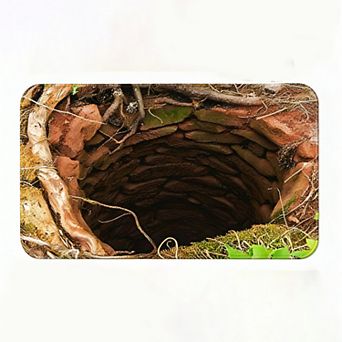 3D Tree Hole Trap Floor Mat, Anti-Slip Fun Creative Decorative Floor Mat