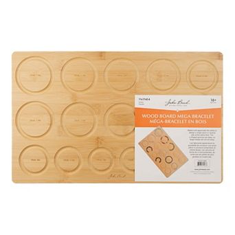 John Bead 27.6x44.2x1cm Bamboo Wood Jewelry Beading Board for Mega Bracelet Making