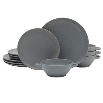 Gibson Elite Clover Hill 12 pc Stoneware Dinnerware Set