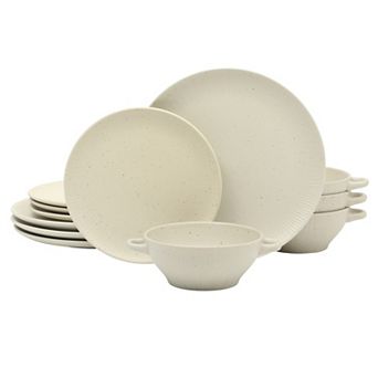 Gibson Elite Clover Hill 12 pc Stoneware Dinnerware Set