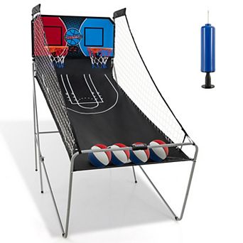 Foldable Dual Shot Basketball Arcade Game with 8 Modes and Electronic Scoring