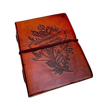 Grow Through What You Go Through Leather Journal