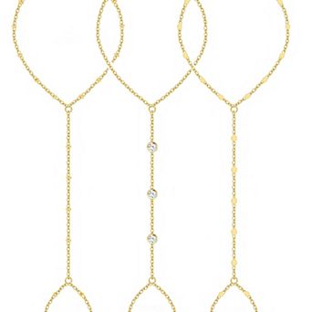 Adjustable Stackable Gold Ring Bracelet