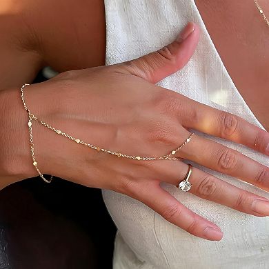 Adjustable Stackable Gold Ring Bracelet