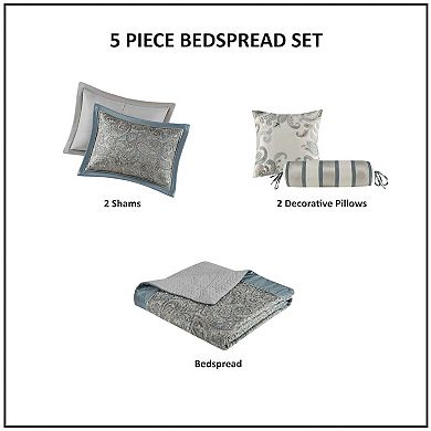 Jacquard Bedspread Set with Throw Pillows