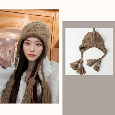 Beanie Hat Tassel for Women Height 10.24" 1 Pc