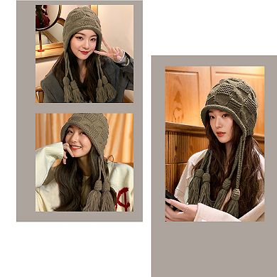 Beanie Hat Tassel for Women Height 10.24" 1 Pc
