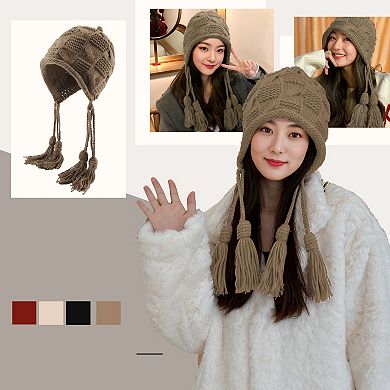 Beanie Hat Tassel for Women Height 10.24" 1 Pc