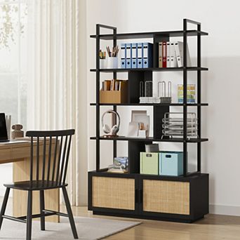 Bookshelf Metal Frame Freestanding for Bedroom Sturdy Storage Organizer