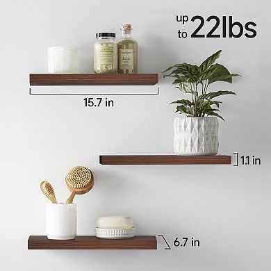 Rustic Wood Wall Mounted Storage Shelf