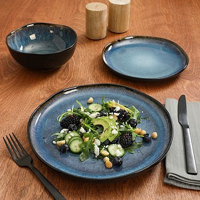 Gibson Elite Nardini 12pc Reactive Glaze Dinnerware Set