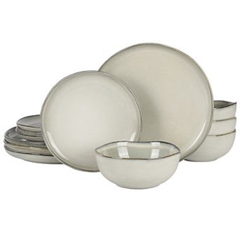 Gibson Elite Nardini 12 pc Reactive Glaze Dinnerware Set