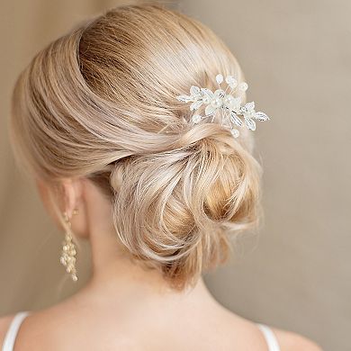 3.15"x2.76" U-shaped Faux Pearls Decorative Hairpin for Women 1 Pc
