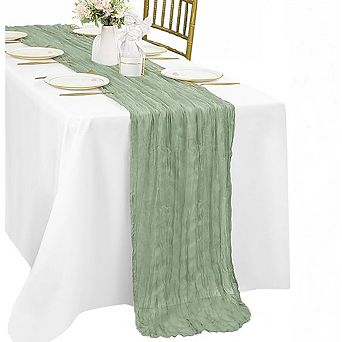 Cheesecloth Table Runner, Soft Gauze Fabric, Decorative for Wedding & Party
