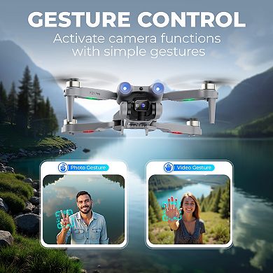Contixo F21 Pro Foldable Drone, 4.3" Screen Remote, Obstacle Avoidance, Brushless, 2 Batteries
