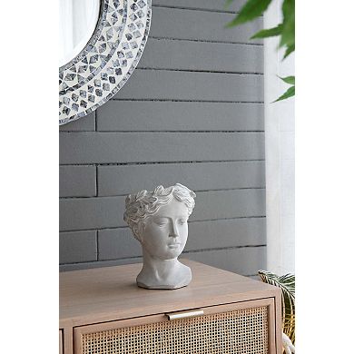 Greek Style Cement Head Planter Indoor Outdoor