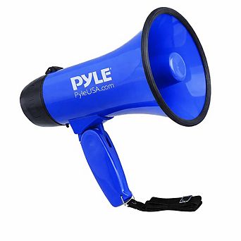 Pyle Compact Portable Megaphone Speaker with Siren Alert Mode - PMP21BL - Blue