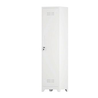 65" Narrow Broom Metal Cleaning Storage Cabinet With Hooks