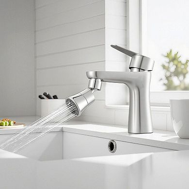 5-Mode Rotating Faucet Aerator with 360° Swivel for Kitchen and Bathroom Sinks