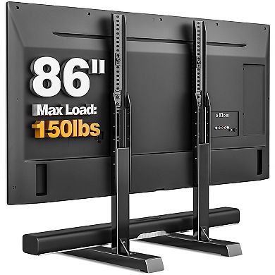 Adjustable TV Stand for 37-86" TVs, 150lbs Capacity, VESA 800x600mm, Anti-Wobble, Cable Management
